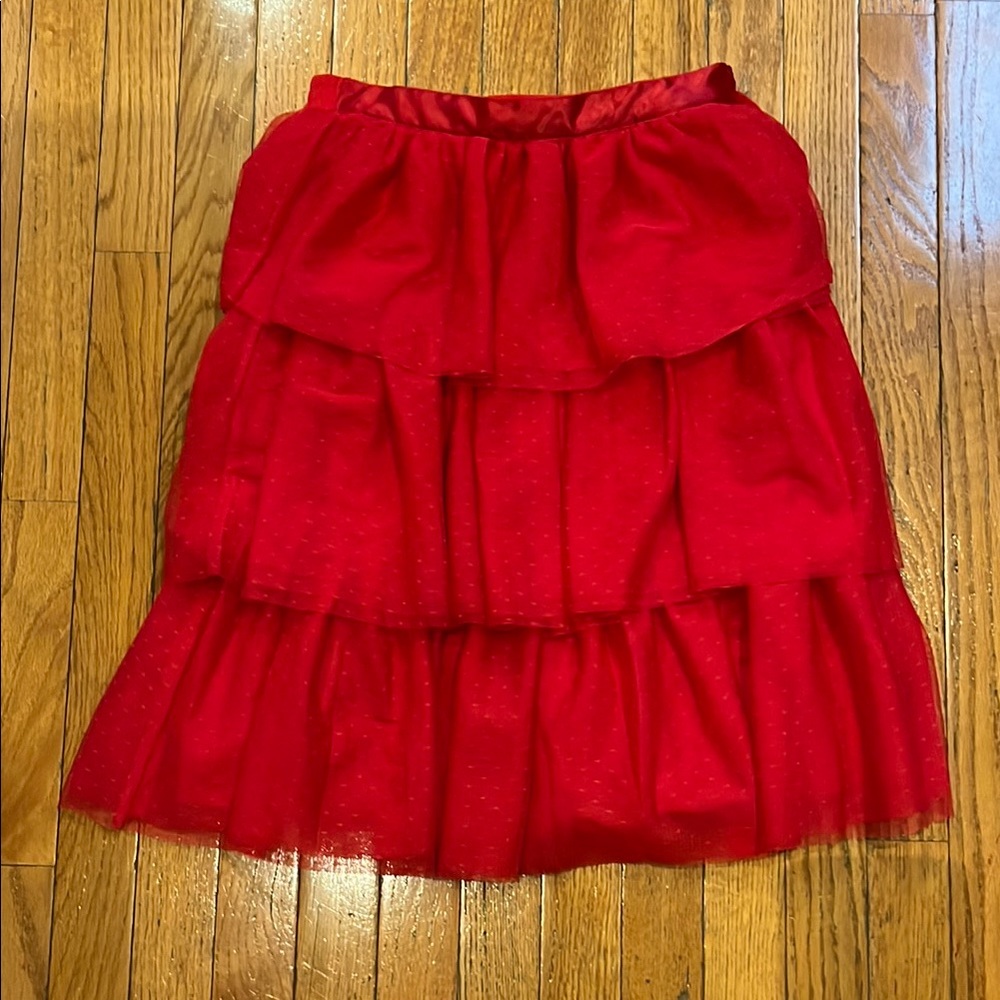 Elegant Red Janie and Jack Tiered Skirt